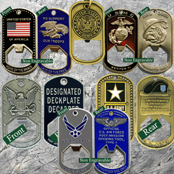 marines dog tag bottle opener stainless steel usmc marine corps rothco 8798 