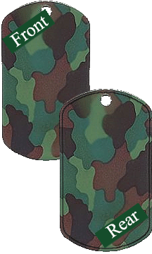 Green Camouflage Dog Tag