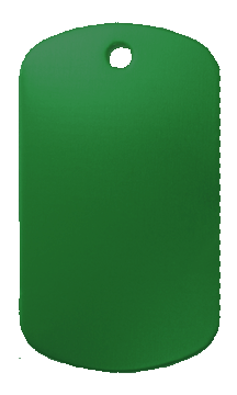 Green Dog Tag Blank