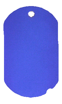 Blue Notched Dog Tag Blank