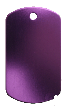 Purple Notched Dog Tag Blank
