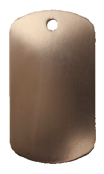 Brown Aluminum Dog Tag Blanks