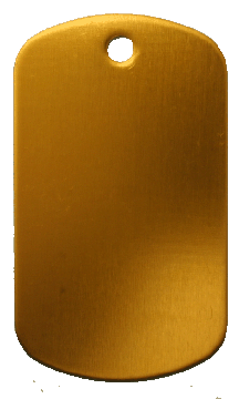 Gold Aluminum Dog Tag Blank
