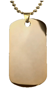 24K Gold Dog Tag Blank