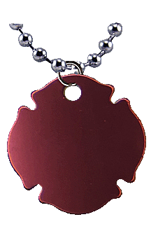 Red Aluminum Fire Emblem Dog Tag