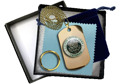 Gold plated military dog tags outlet