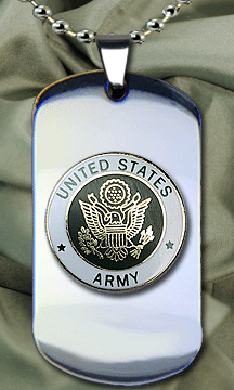 Stainless Steel Army Dog Tag