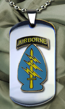 Stainless Steel Army Airborne Dog Tag
