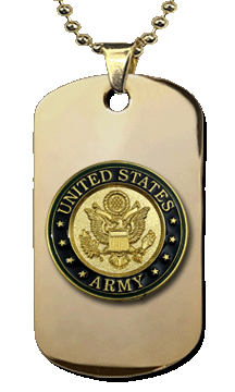 Army Gold Dog Tag