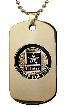 Soldier for Life Gold Dog Tag