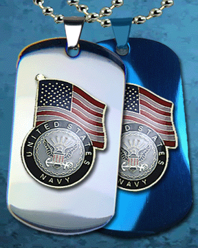 Stainless Navy Dog Tag