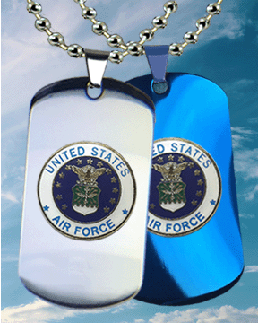 Stainless Steel Air Force Dog Tags