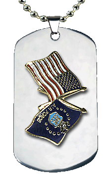 US/Air Force Flags Dog Tag