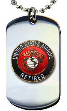 Stainess Steel Retired Marine Dog Tag