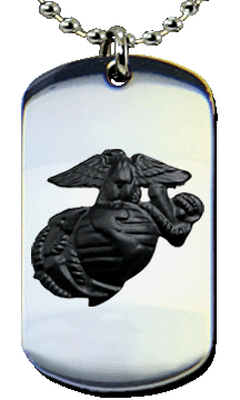 USMC Black Insignia Dog Tag