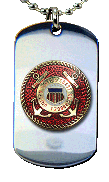 Stainless Steel Coast Guard Insignia Dog Tag CDT10403