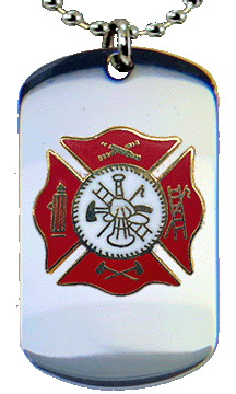 Stainless Steel Fire Department Dog Tag