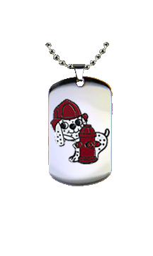 Female Dalmatian and Hydrant Dog Tag