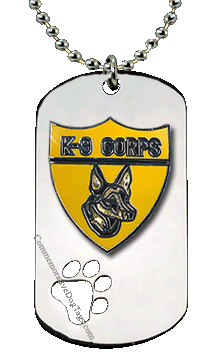 Stainless Steel K9 Corps Dog Tag