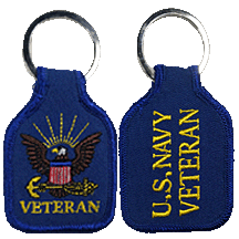 Navy Veteran Embroidered Key Chain