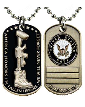 Navy Fallen Hero Dog Tag