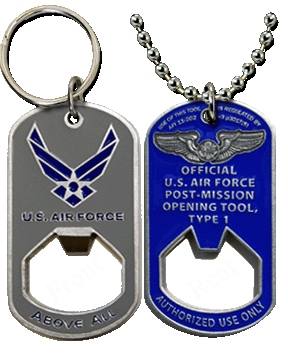 Air Force Bottle Opener Dog Tags