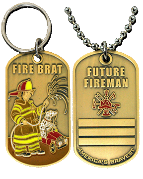 Firefighter Brat Dog Tags