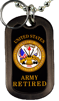 Army Retired Dog Tag