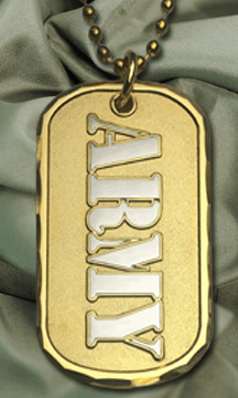 Gold Army Dog Tag