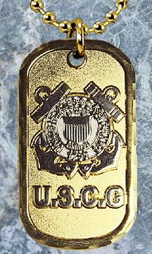 Coast Guard Gold Dog Tag