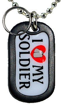 I Love My Soldier Dog Tag