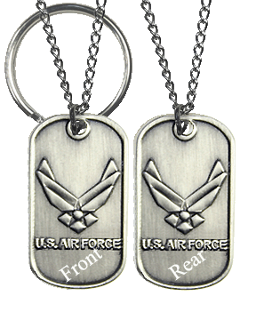 Air Force Metal Ladies Style Dog Tag