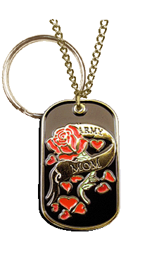 Army Mom Rose Dog Tag