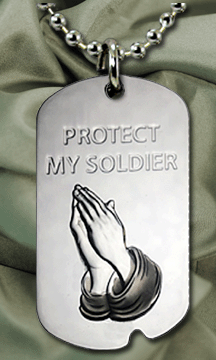 Stainless Steel Protect My Soldier