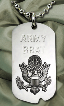 Stainless Steel Army Brat Dog Tag
