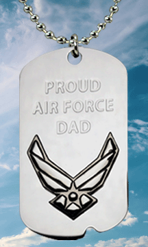 Stainless Steel Air Force Dad