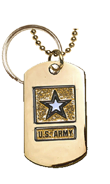 Mini Army Gold Dog Tag