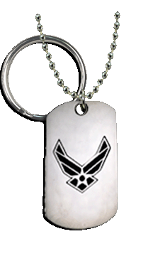 Mini Air Force Black Wing Dog Tag