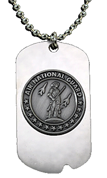 Stainless Steel Air National Guard Dog Tag