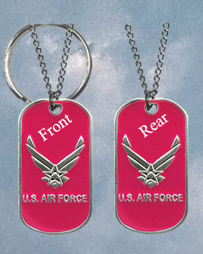 Pink Air Force Mini Dog Tags