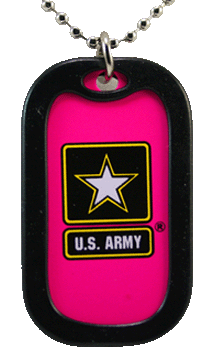 Pink Army Dog Tags