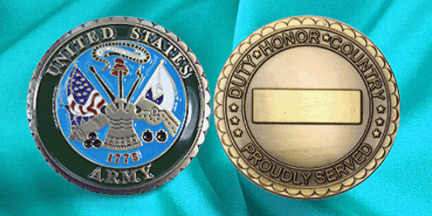 Army Challenge Coin with Insignia