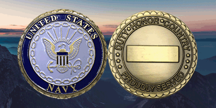 Navy Crest Challenger Coin