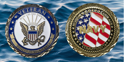 Navy Veteran Challenge Coin