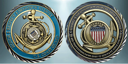 US Marine Corp Core Values Challenge Coin