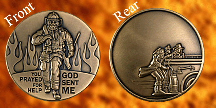 Firefighter God Sent Me Coin