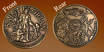Firefighter St Florian Challenge Coin