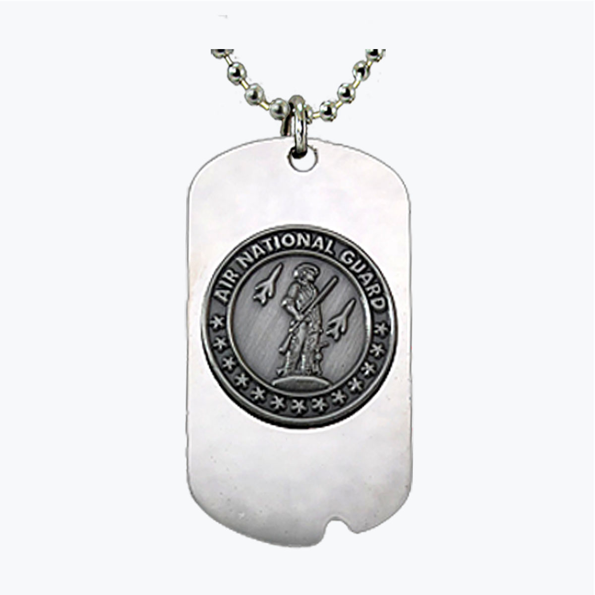 Air Force Air National Guard Notched Dog Tag