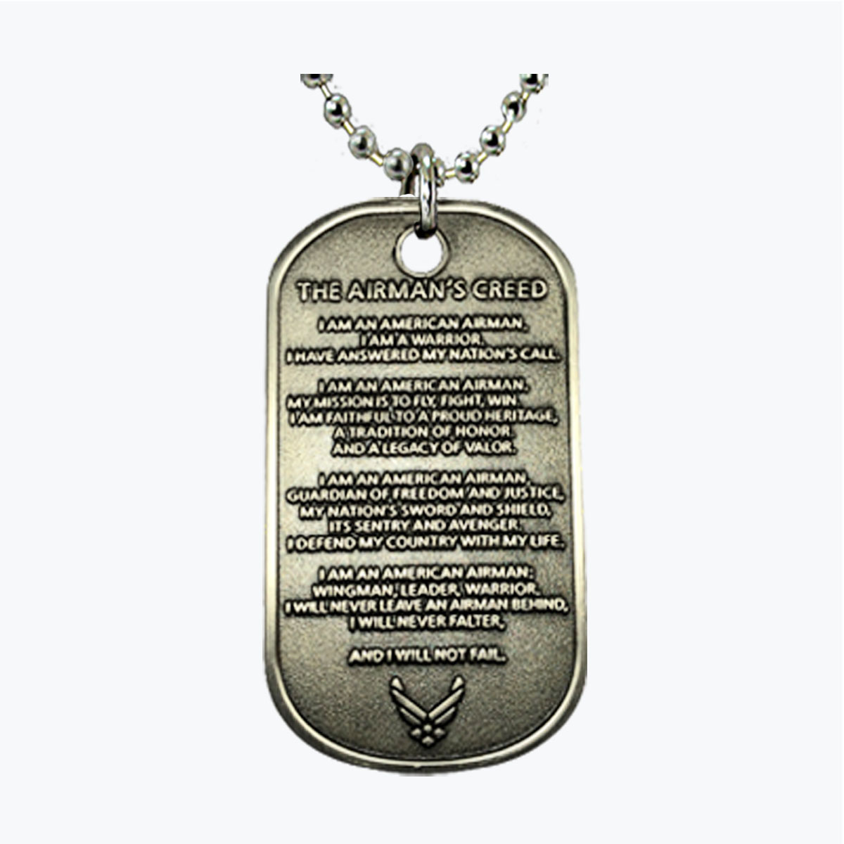 Air Force Airmans Creed Dog Tag