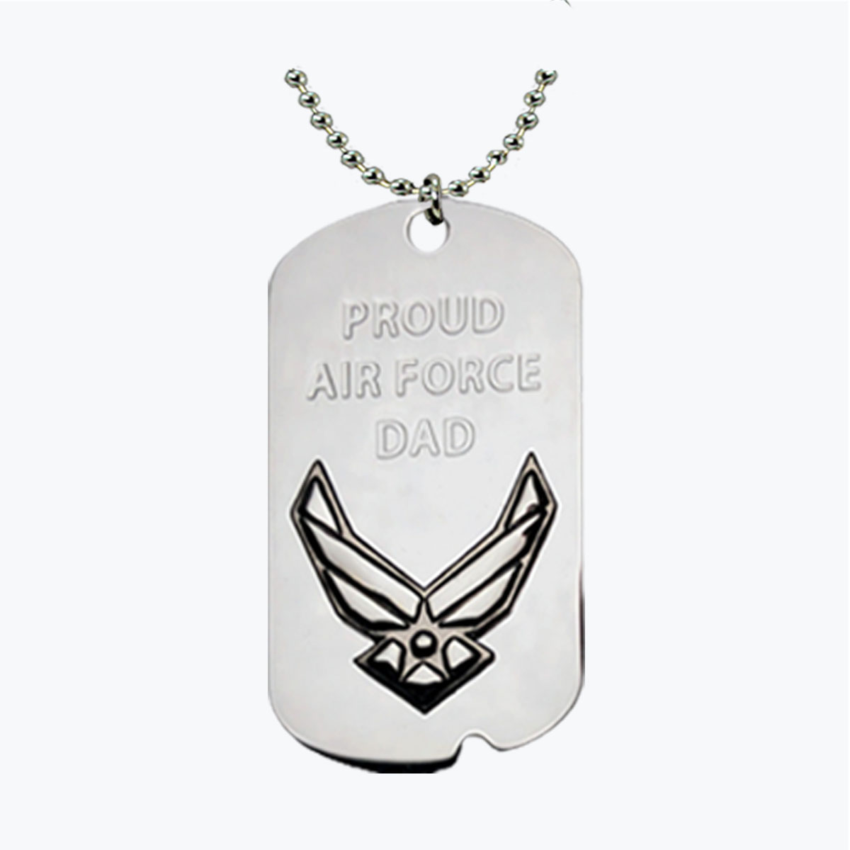 Proud Air Force Dad Stainless Steel Dog Tag